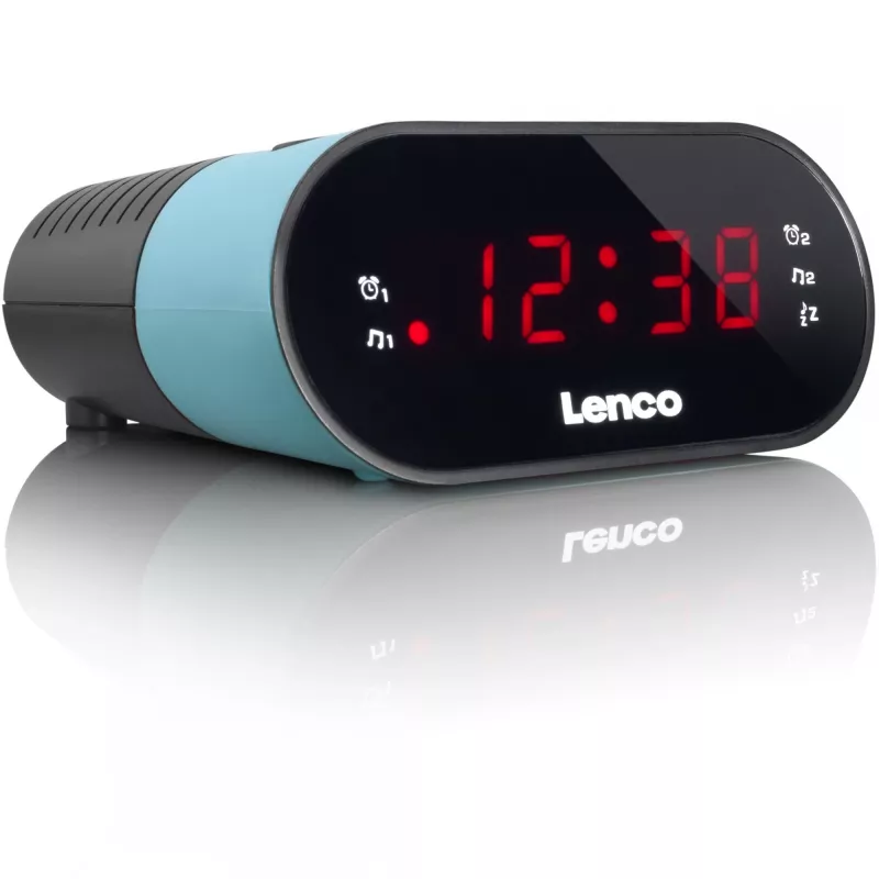 Rádio-relógio Lenco CR-07 preto azul
