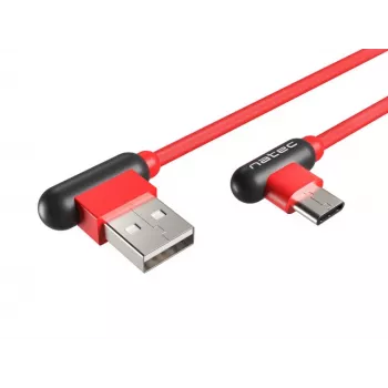 Cabo USB NATEC NKA-1201 USB 2.0 1 m USB A USB C preto vermelho