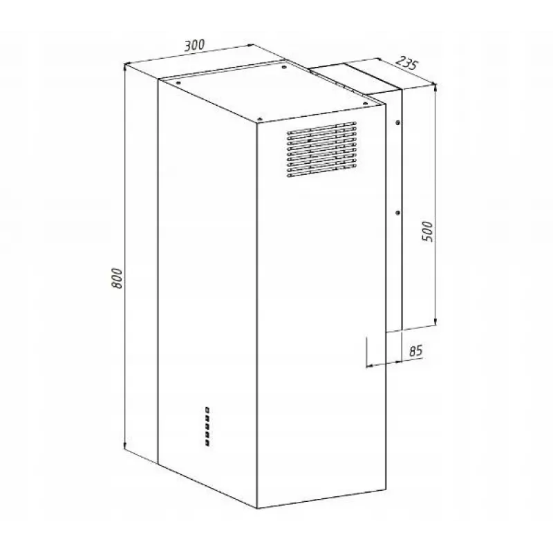 AKPO WK-4 Cubera WL exaustor de parede T520 M3, filtro de alumínio, preto mate