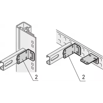 Schroff 21120145 esquadro para rack, 4 unid.