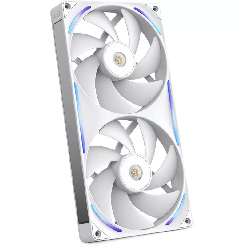 NZXT F280X RF-U28PN-W1 ventoinha de caixa RGB de 280 mm, 140 mm, 2400 rpm, 41 dB, branca