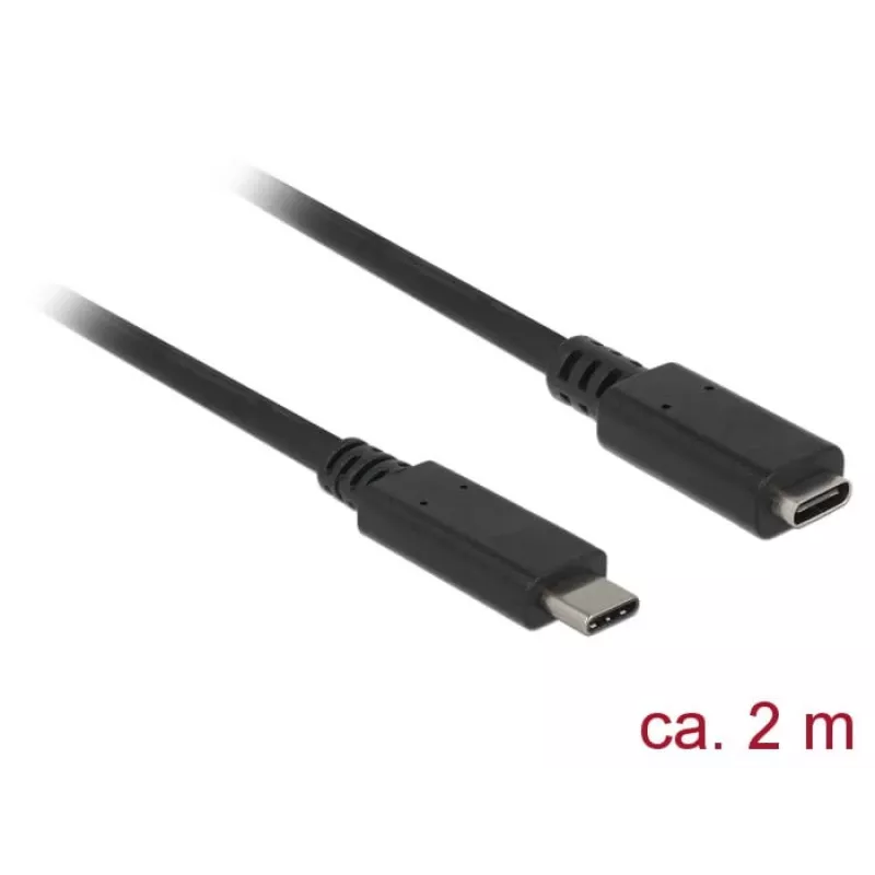 Cabo USB DeLOCK SuperSpeed USB 3.2 Gen 1 2 m USB-C preto