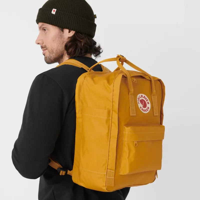Mochila Fjällräven Kanken Laptop 13 polegadas — mochila casual, Amarelo, 250×160×350 mm, Poliamida/PP/Vinil