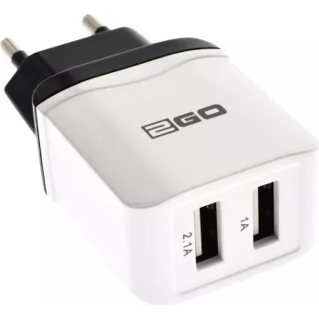Carregador móvel 2GO 795999 universal branco AC interior 2 portas USB