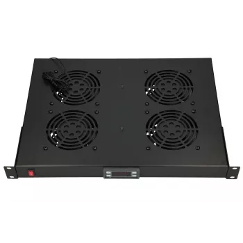 Painel de ventoinhas Extralink 19 polegadas 4 ventoinhas com termostato