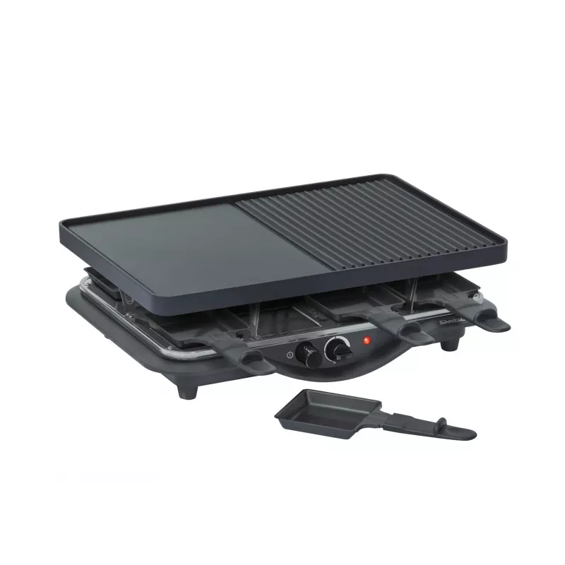 Steba RC 28 grelhador raclette de ferro fundido, 1400 W, 8 panelas, preto