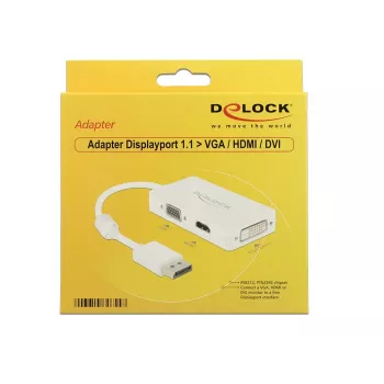 Cabo DeLOCK 0,16 m DisplayPort VGA HDMI DVI-D