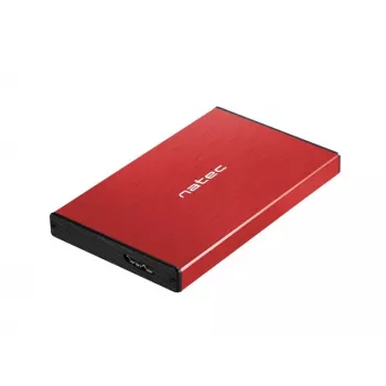 Caixa externa para HDD NATEC RHINO GO (USB 3.0, 2,5 inch, vermelho)