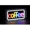 Letreiro luminoso LED néon ActiveJet AJE-NEON COFFEE, multicolor, USB 5V, montagem à superfície, moldura em plástico AS