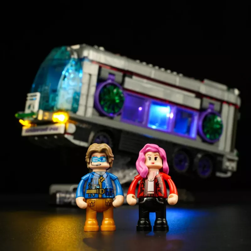 Cyberpunk Neoncity – Future Bus, brinquedo de construção