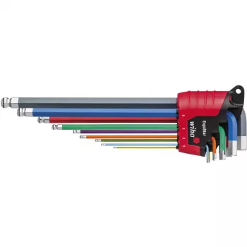 Conjunto de chaves Allen com suporte ErgoStar, chave de fendas 9 peças, função de retenção MagicRing