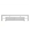 Cama Meble TORO 200 móvel de TV, cinzento/branco brilhante