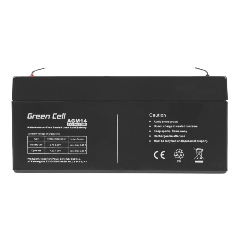 Bateria UPS de chumbo-ácido selada Green Cell AGM14