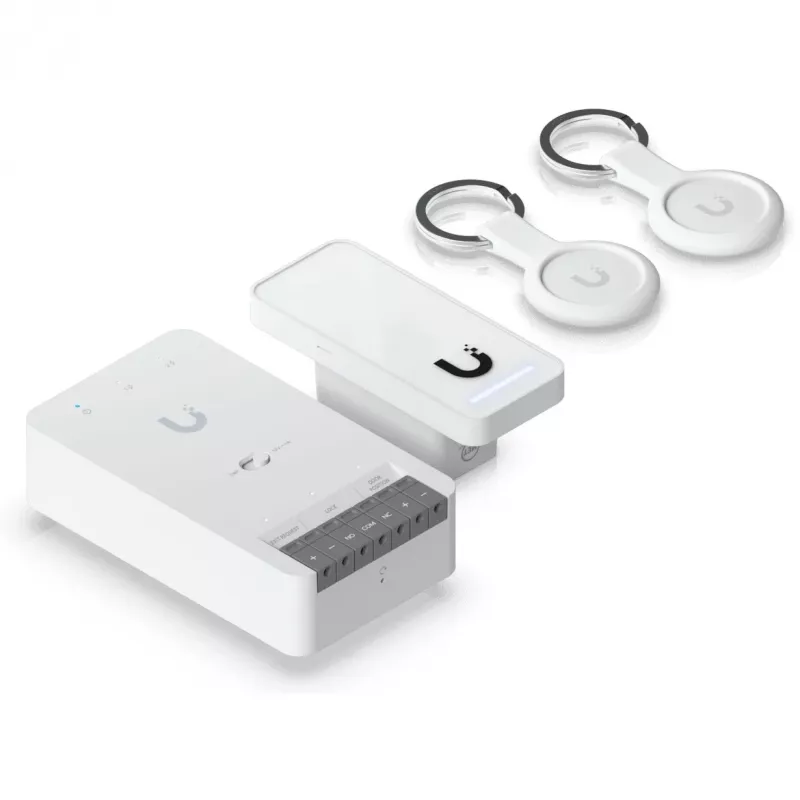 Sistema de controlo de acessos de segurança Ubiquiti G3 Starter-Kit cinzento branco