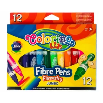 Marcadores Colorino 42651PTR ponta redonda 12 cores conjunto