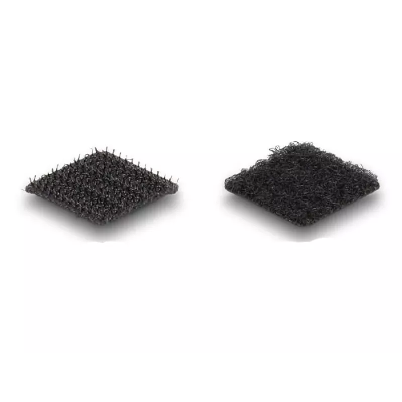 Pontos de velcro DeLOCK quadrados autoadesivos 64 unid. preto