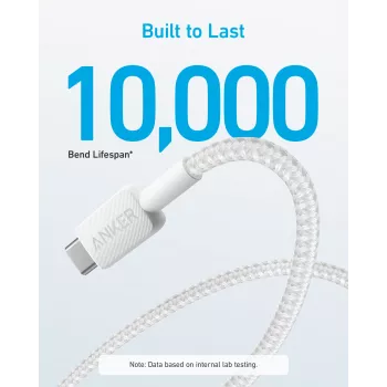 Cabo USB Anker 322 1,8 m USB A USB C branco