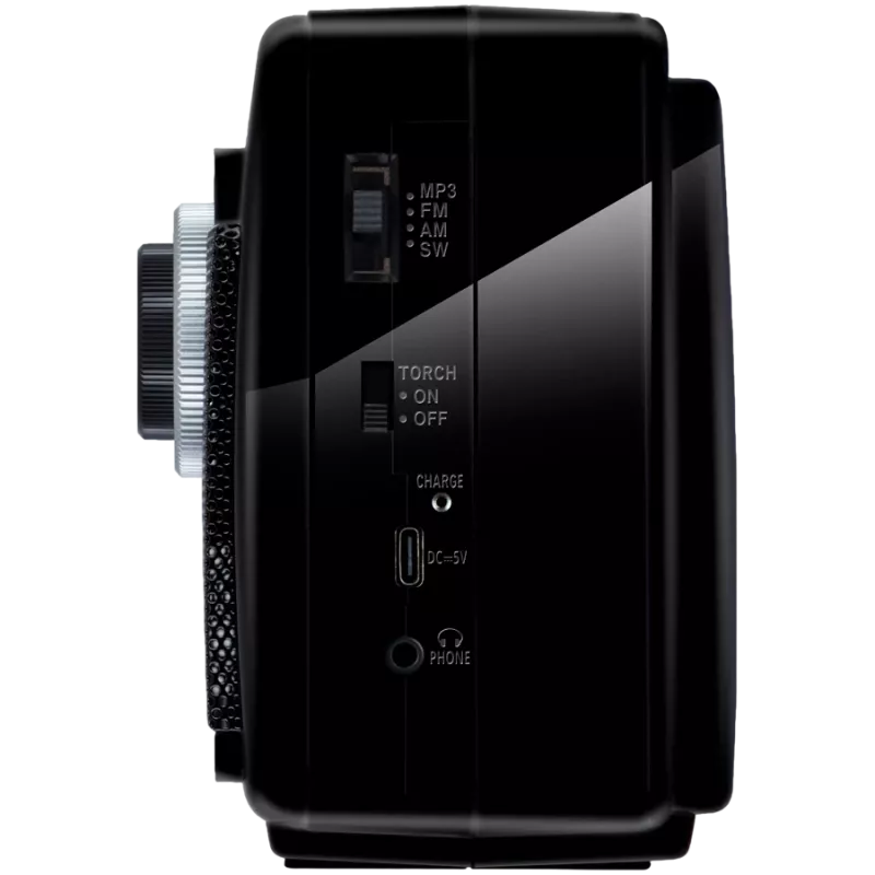 Altifalante SVEN SRP-155, preto (3W, Bluetooth, FM/AM/SW, USB, microSD, lanterna, bateria)