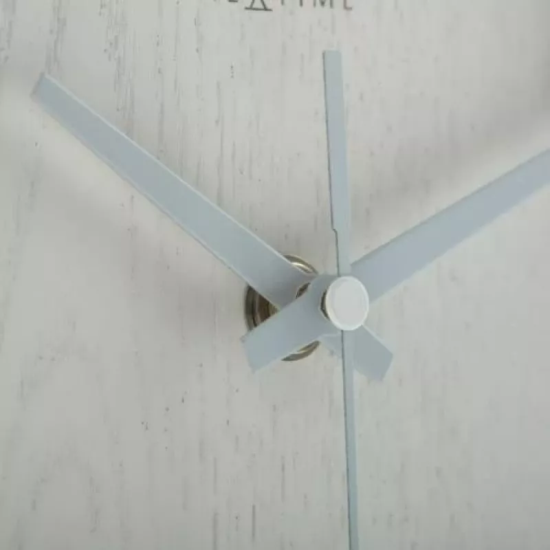 Relógio de parede NeXtime 5192wi Wood Wood Small, 22x20 cm, branco