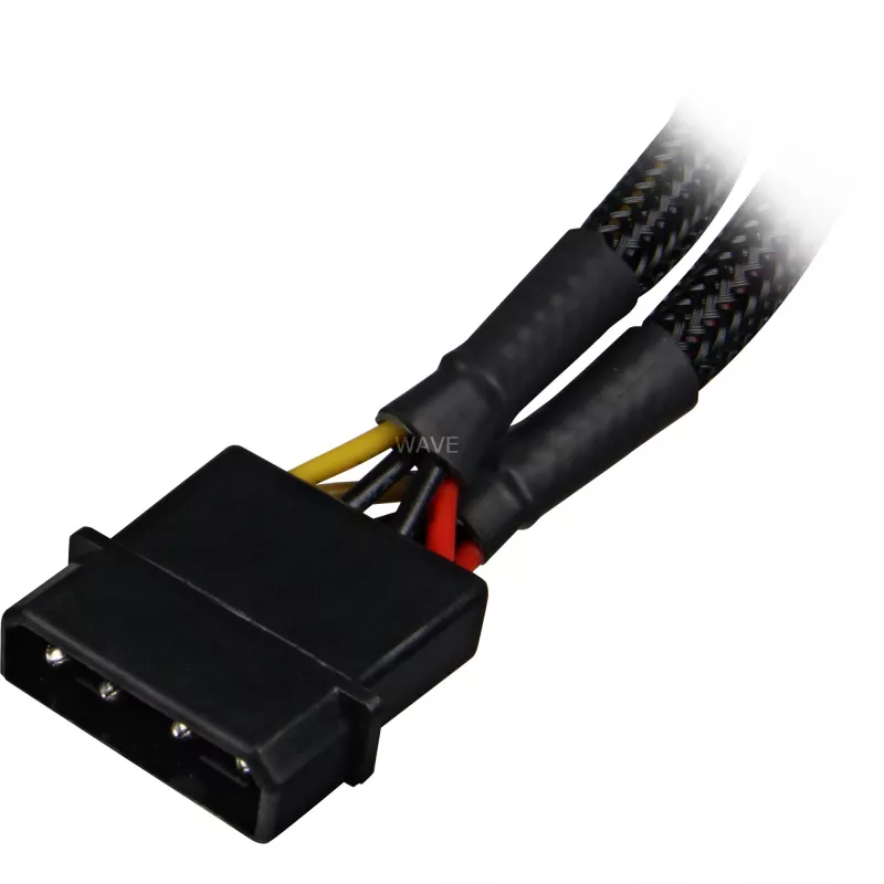 Adaptador de alimentação SATA em Y Sharkoon 4P Molex 0,15 m preto – Digital/Dados – alimentação