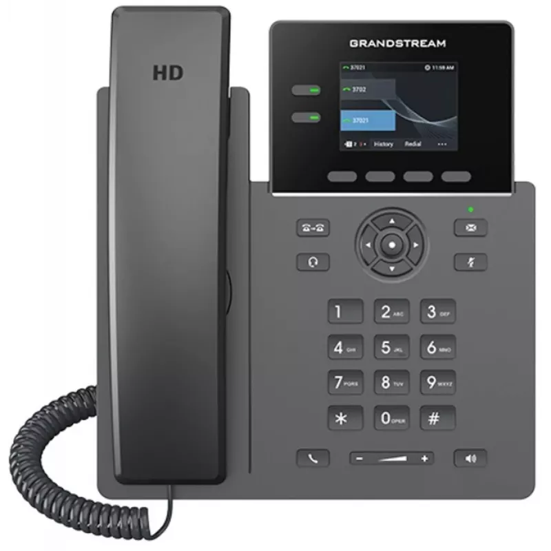 Telefone IP Grandstream GRP2610P com suporte PoE Carrier‑Grade e áudio HD