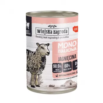 WIEJSKA ZAGRODA borrego monoproteico - alimento húmido para gatos - 400g