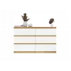 Cómoda 6 gavetas 120 cm Top E Shop Malwa — Artisan Oak / branco, aglomerado
