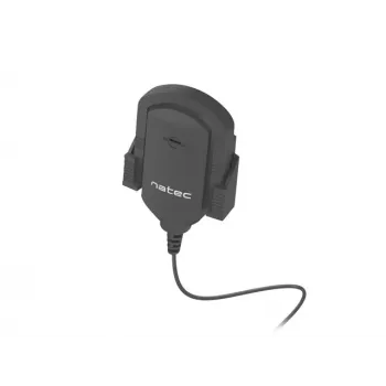 Microfone de lapela NATEC NMI-1352, com fios 3,5 mm, sensibilidade -58 dB, 50–16000 Hz, cabo de 1,8 m, 20 g