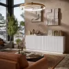 Cama Meble LIVERTI cómoda, 200x42x78 cm, branca