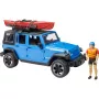 Veículo de brincar BRUDER Jeep Wrangler Rubicon Unlimited com caiaque e figura BR-02529