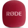 Microfone de entrevista portátil Rode Interview GO – vermelho (compacto, de mão, plug-and-play)