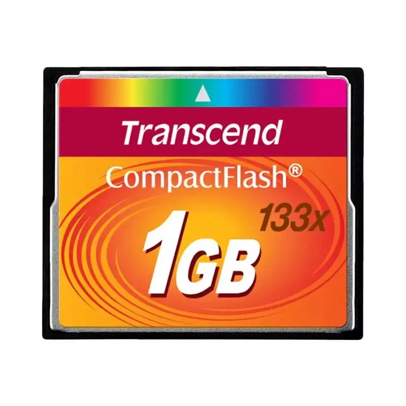 Transcend - Cartão de memória flash - 1GB - 133x - Cartão CompactFlash (TS1GCF133)