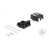 Delock 85842 Caixa Keystone vazia, 2 portas, com base magnética, preto
