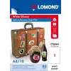 Película PET autoadesiva Lomond 1708461 A4 branca brilhante, 10 folhas