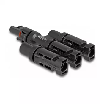 Conector para painel solar DeLOCK DL4 1 x conector fêmea para 3 x macho preto