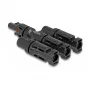 Conector para painel solar DeLOCK DL4 1 x conector fêmea para 3 x macho preto