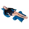 Almofada de posicionamento em U para cama em fibra de silicone azul