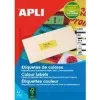 Etiquetas de endereço agipa 100754 210 x 297 mm amarelo néon permanente — etiquetas em folha