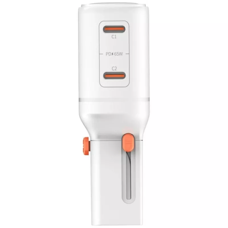 Carregador de viagem World 65W USB-C + USB-A branco