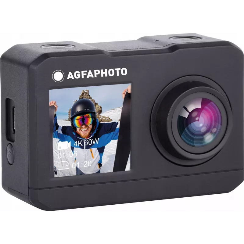 Action cam AgfaPhoto Action câmara de ação 16 MP 2K Ultra HD CMOS Wi-Fi 58 g (AC7000BK)