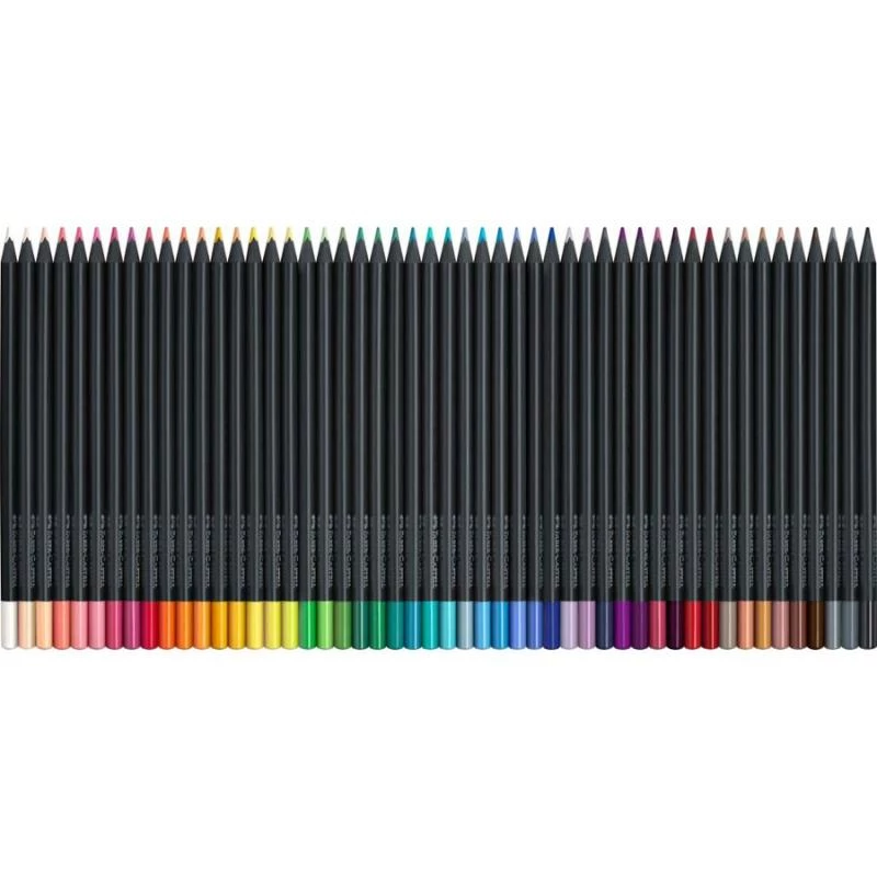 Lápis de cor Faber-Castell 116450, conjunto multicolor, 50 unidades, mina macia, caixa de cartão