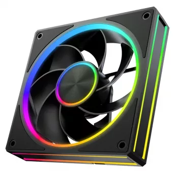 Ventoinha para caixa MODECOM VOLCANO LOOP 120 ARGB Reverse Fan preta 120 mm PWM 400–1400 RPM conector ARGB