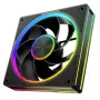 Ventoinha para caixa MODECOM VOLCANO LOOP 120 ARGB Reverse Fan preta 120 mm PWM 400–1400 RPM conector ARGB