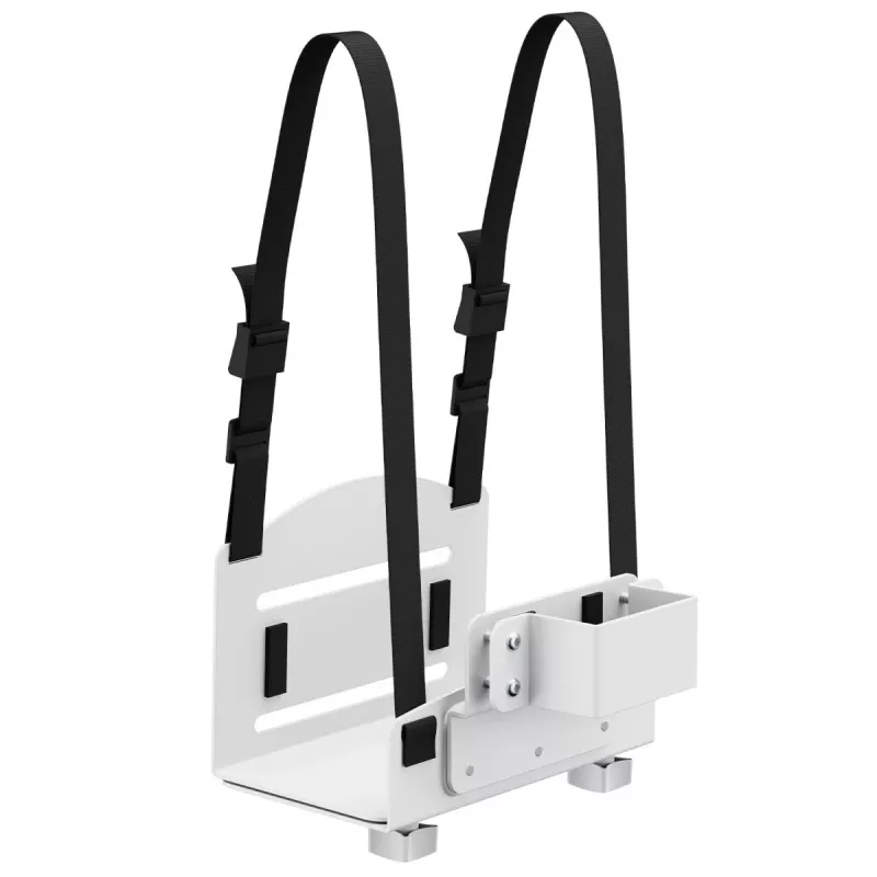 Suporte para CPU MACLEAN MC-116W, design ajustável em altura e orientável para montagem sob a secretária