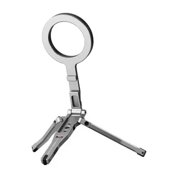 Suporte para telemóvel com tripé Puluz PU3222H — cinzento, suporte portátil para smartphone com pernas ajustáveis