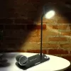 Candeeiro de mesa Tellur TLL151361 com carregador sem fios Qi e altifalante Bluetooth, iluminação ajustável
