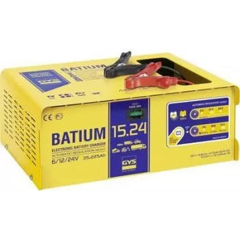 Carregador de bateria GYS BATIUM 15.24 para baterias de 6V, 12V e 24V – 22 A máx.