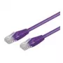 Wentronic Goobay Cabo de rede CAT 5e, U/UTP, violeta, 0,25 m - mistura de cobre CCA (95202)