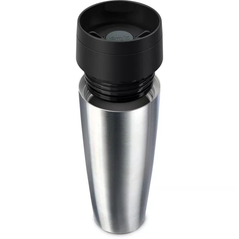 Caneca de viagem EMSA Classic Grande aço inoxidável, 0,5 l, caneca térmica à prova de fugas
