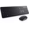 Conjunto teclado e rato sem fios Dell KM3322W preto — layout compacto, ligação sem fios, pilhas incluídas